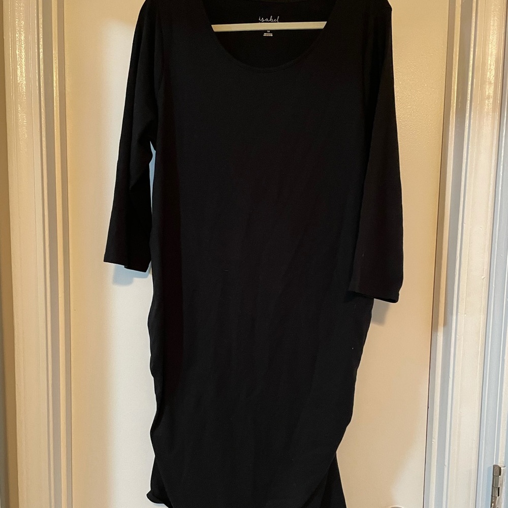All black maternity dress